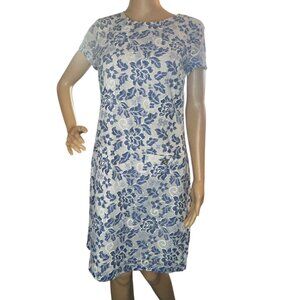 tommy hilfiger Womens Short Sleeve Floral Swing Lace Dress Size 4 Nautical Coast